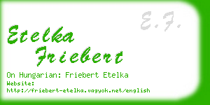 etelka friebert business card